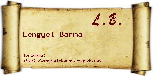 Lengyel Barna névjegykártya